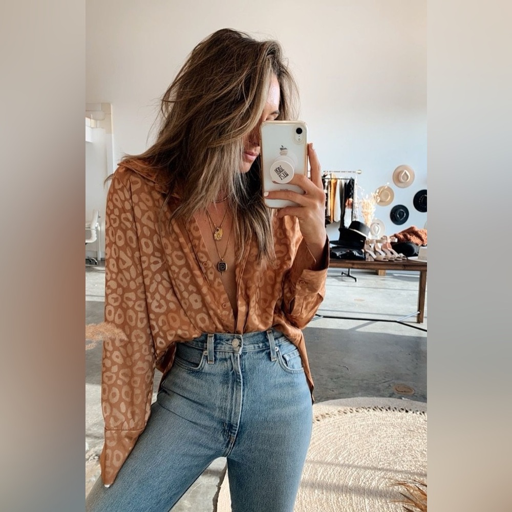 Gold Rush Leopard Blouse